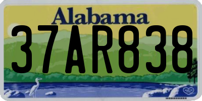 AL license plate 37AR838