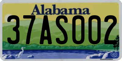 AL license plate 37AS002