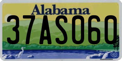 AL license plate 37AS060
