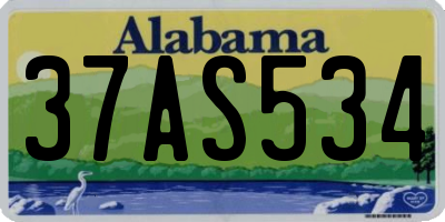 AL license plate 37AS534