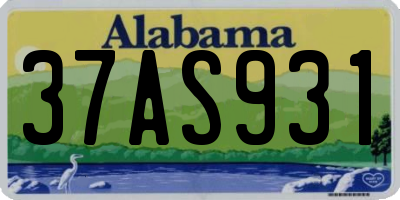 AL license plate 37AS931