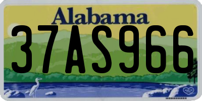 AL license plate 37AS966