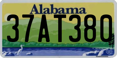 AL license plate 37AT380
