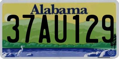 AL license plate 37AU129