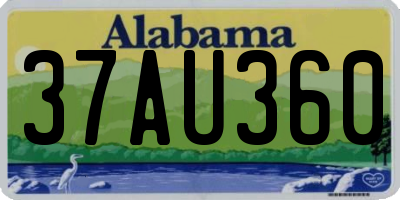AL license plate 37AU360