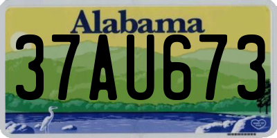 AL license plate 37AU673
