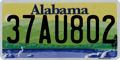 AL license plate 37AU802