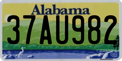 AL license plate 37AU982