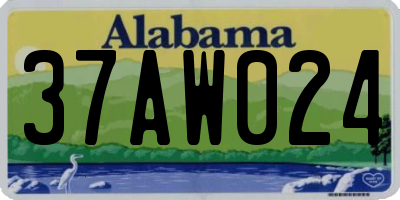 AL license plate 37AW024