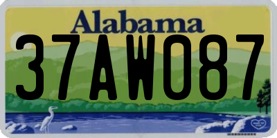 AL license plate 37AW087