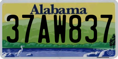 AL license plate 37AW837