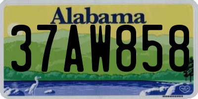 AL license plate 37AW858
