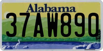 AL license plate 37AW890