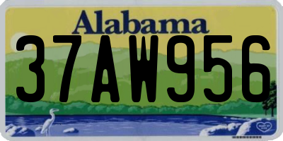AL license plate 37AW956