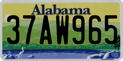AL license plate 37AW965