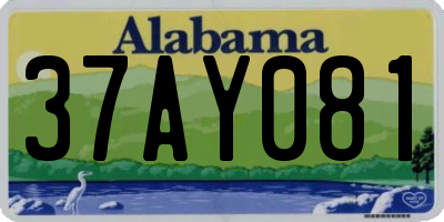 AL license plate 37AY081