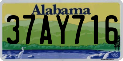 AL license plate 37AY716