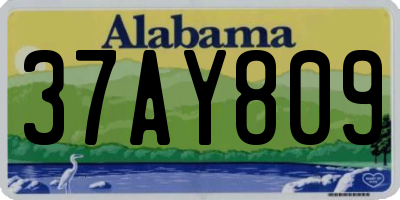 AL license plate 37AY809