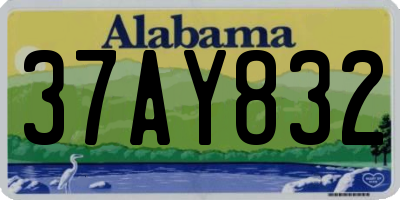 AL license plate 37AY832