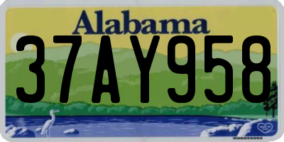 AL license plate 37AY958