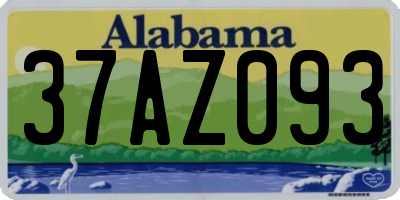 AL license plate 37AZ093