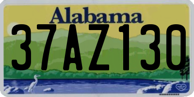 AL license plate 37AZ130
