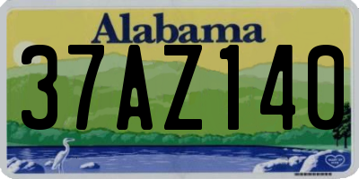 AL license plate 37AZ140
