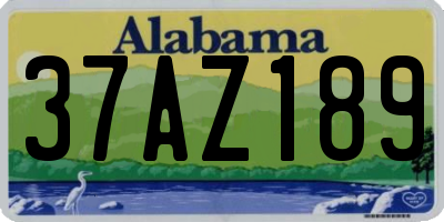AL license plate 37AZ189