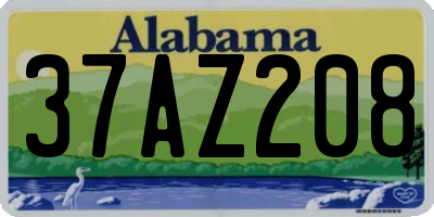 AL license plate 37AZ208