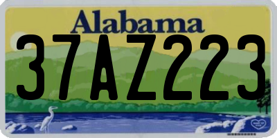 AL license plate 37AZ223