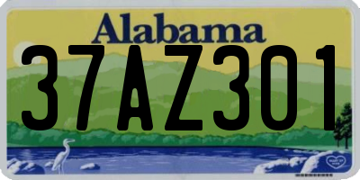 AL license plate 37AZ301