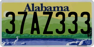 AL license plate 37AZ333