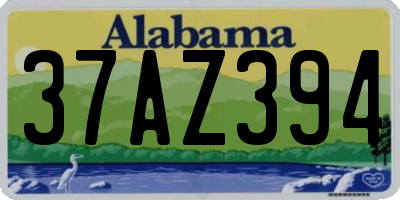 AL license plate 37AZ394