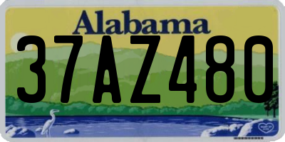 AL license plate 37AZ480