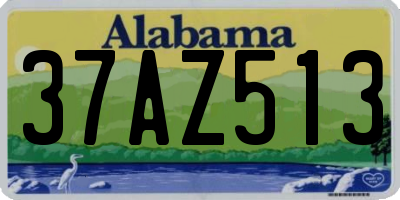 AL license plate 37AZ513