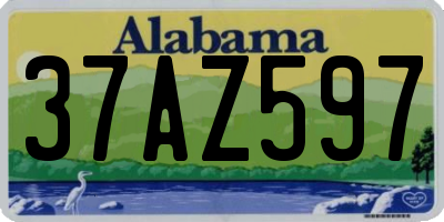 AL license plate 37AZ597
