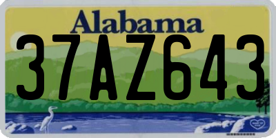 AL license plate 37AZ643