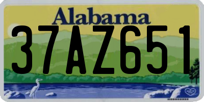 AL license plate 37AZ651