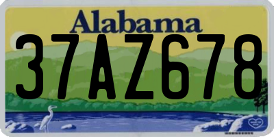 AL license plate 37AZ678