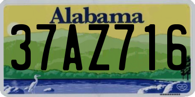 AL license plate 37AZ716