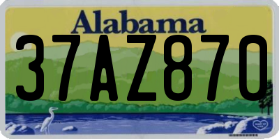 AL license plate 37AZ870