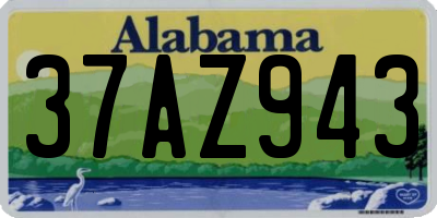 AL license plate 37AZ943