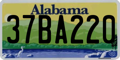 AL license plate 37BA220
