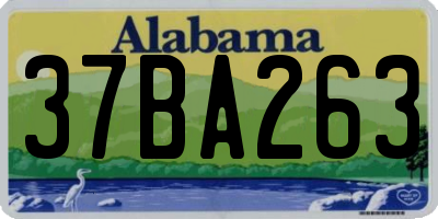 AL license plate 37BA263