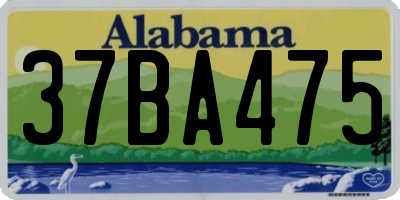 AL license plate 37BA475