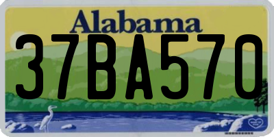 AL license plate 37BA570