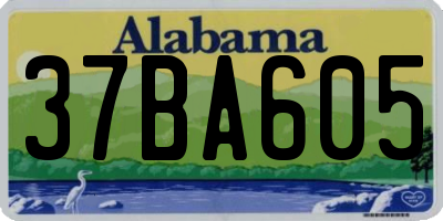 AL license plate 37BA605