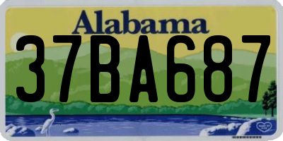 AL license plate 37BA687