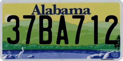 AL license plate 37BA712
