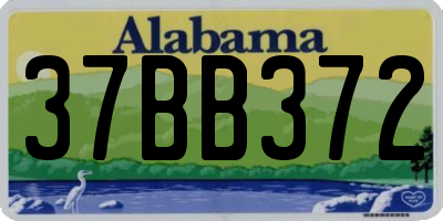 AL license plate 37BB372